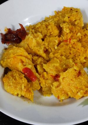 A picture of Mung dal khichadi.