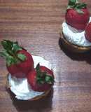 Mini Tarts with Ganache, Whipped Cream, and Strawberries