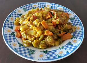 Una foto de Verduras al wok