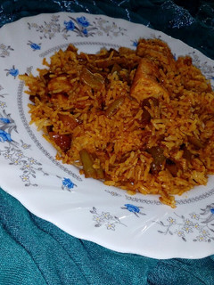 عکسی از دستور لوبیا پلو با مرغ