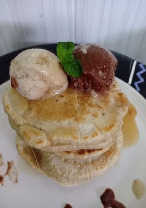 Foto resep Pancake sehat no telur, no susu sapi, no minyak