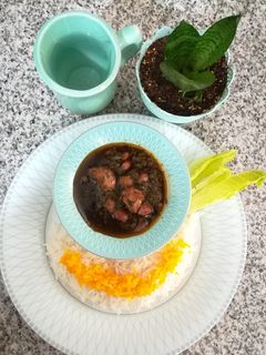 عکسی از دستور قرمه سبزی