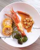 Sò điệp sốt chang vàng - tôm càng nướng phô mai - bé ăn dặm