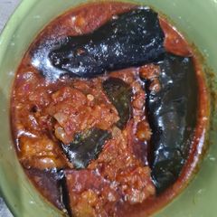 A picture of Egg plant curry.