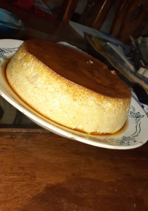 Una foto de Flan de leche sencillo