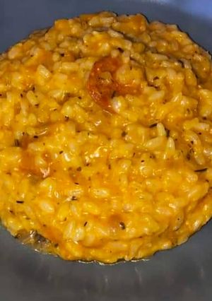 Une photo de Risotto au chorizo 🌶🍚