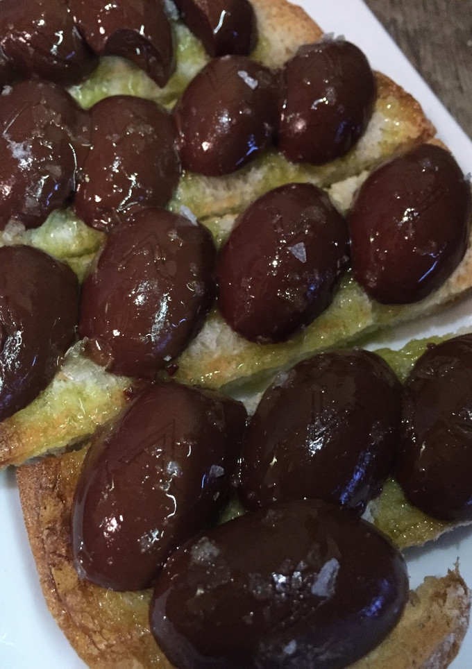 Una foto de Tostada de chocolate con sal