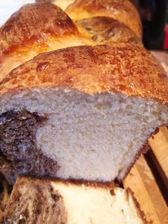 Foszlós kakaós fonott kalács recept fotója