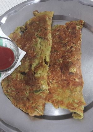 A picture of Besan ka Thalipeet.