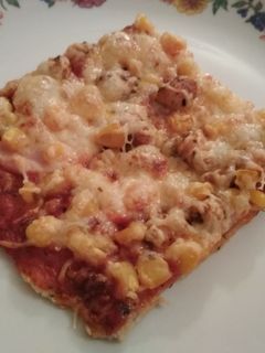 Gluténmentes csirkemelles pizza recept fotója