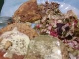 Milanesas de calabaza y berenjena