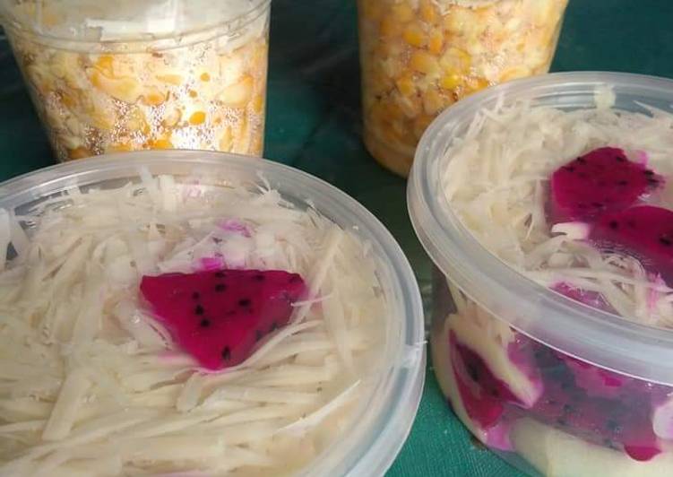 Resep Jasuke + Salad Buah simple Anti Gagal