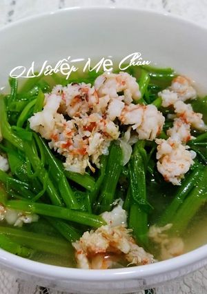 Hình của món Canh rau muống nấu tôm.