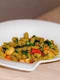 Fusilli di Legumi con Mazzancolle Rosa, Pesto di Prezzemolo e Bottarga