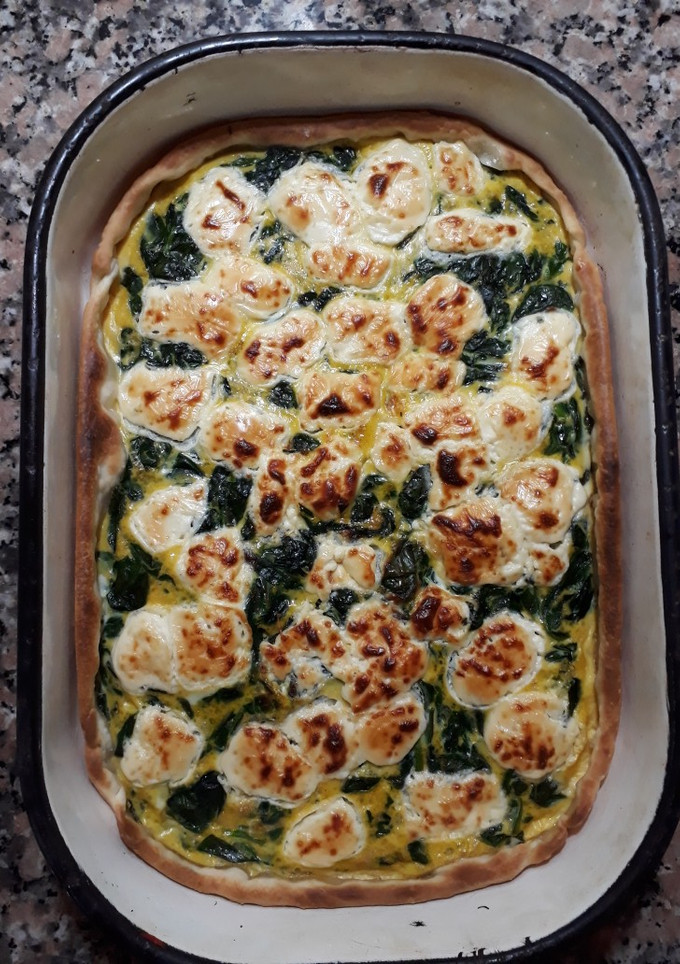 Una foto de Tarta de espinaca y queso