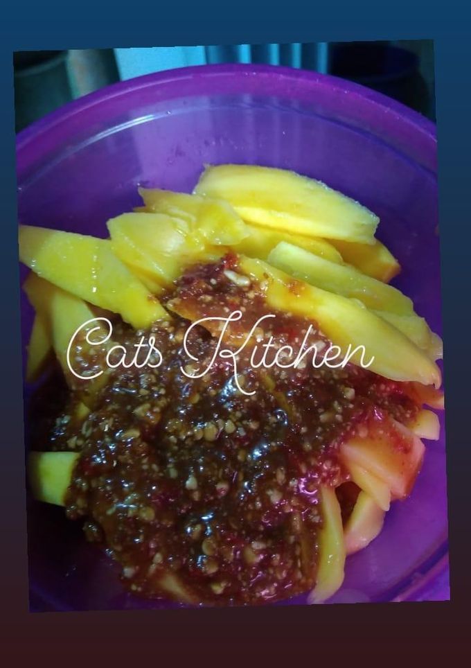 Foto resep Rujak mangga bumbu kacang