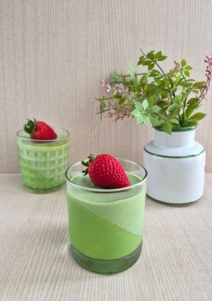 Foto resep Pudding Alpukat Matcha