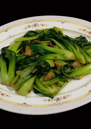 Hình của món SP.0982 - Cải Thìa Cháy Mỡ Tỏi.