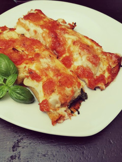 Una foto de Canelones de espinaca