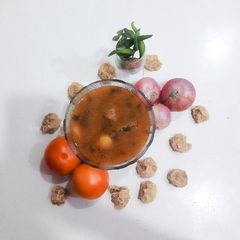 Indian urad dal vadi subji /black gram lentil vadi A picture of Indian urad dal vadi subji /black gram lentil vadi.