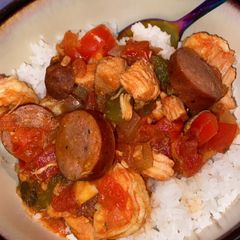 A picture of Crock Pot Jambalaya.