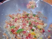 Una foto de quinua ensalada