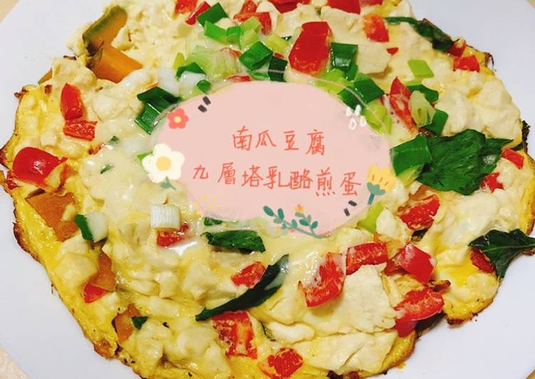 南瓜豆腐九層塔乳酪煎蛋