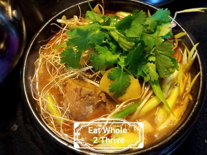 Easy Steps Make Recipes Gamjatang (Korean Pork Potato Soup) 韩式猪骨土豆汤 the So Delicious Really Delicious.