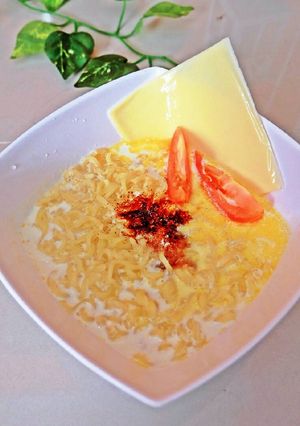 Foto resep Mie instant kuah susu