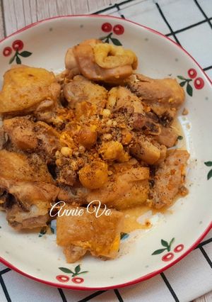 Hình của món Trứng non xào gà.