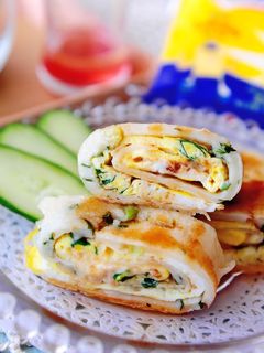 鮪魚起司蛋餅 的食譜成品照片