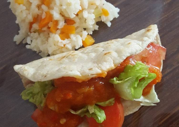 Dobladillas de pollo con verdura