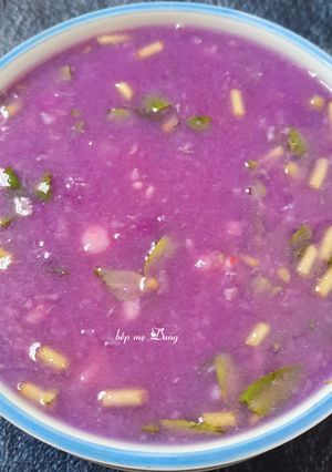 Hình của món Canh khoai mỡ nấu tôm tươi.