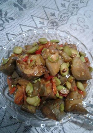Foto resep sambel terong pete