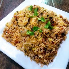 A picture of Maghazi pulao.