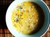 Crema de puerro, nueces y parmesano