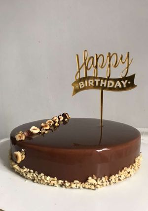 Une photo de Entremet chocolat noisette