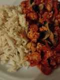 Riz Thaï avec Son Poulet aux Légumes Sauce Tomate et Paprika