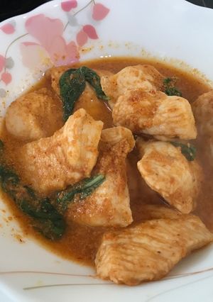รูปของ อกไก่คั่วพริกแกง(คลีน)