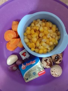 Foto resep MPASI 6m Bubur Jagung Telur Puyuh