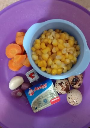 Foto resep MPASI 6m Bubur Jagung Telur Puyuh