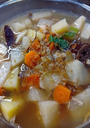 Foto resep Sup segar wortel bengkoang
