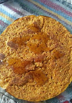 Una foto de Panqueques de zanahoria y avena😘😄