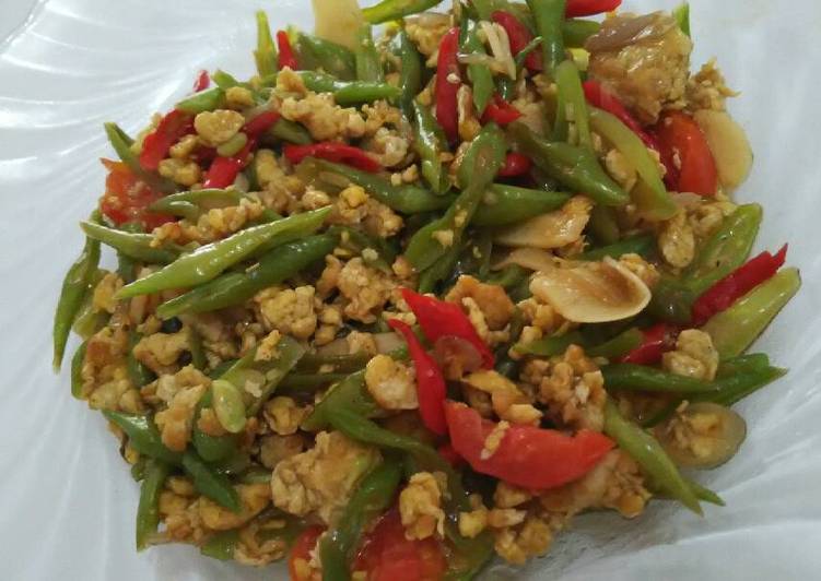 Buncis oseng telur