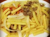 Nui xào thịt bò