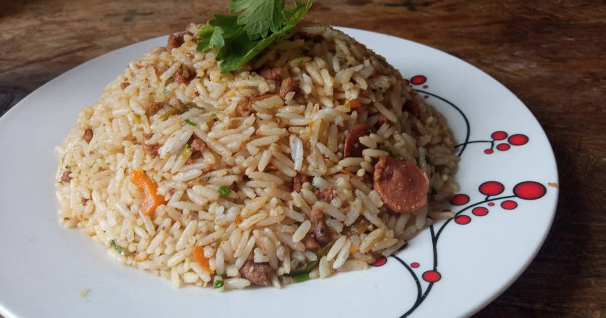 Arroz con carne molida ? Receta de Alejandra  Cookpad