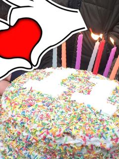 صورة لوصفة كيكة عيد ميلاد ابني 😘♥️