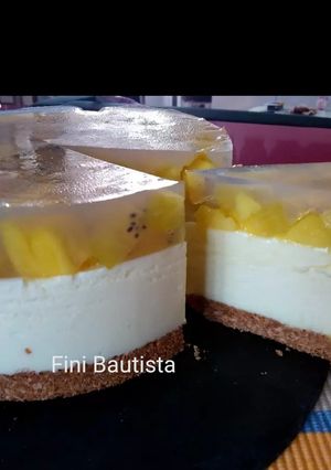 Una foto de Tarta de mango y kiwi