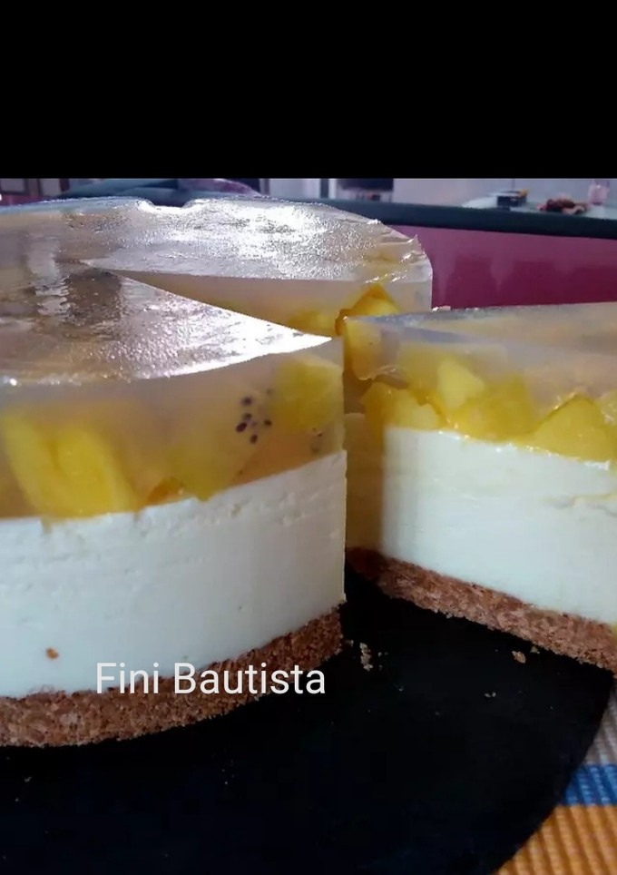 Una foto de Tarta de mango y kiwi