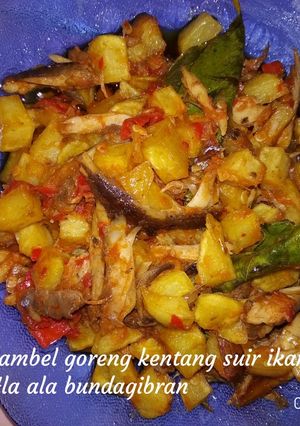 Foto resep Sambel goreng kentang ikan tongkol suir pedasss